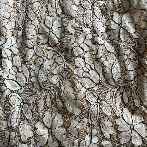 Lulu’s | Delicate Darling Beige and Ivory Lace Bodycon Dress - Picture 8 of 9